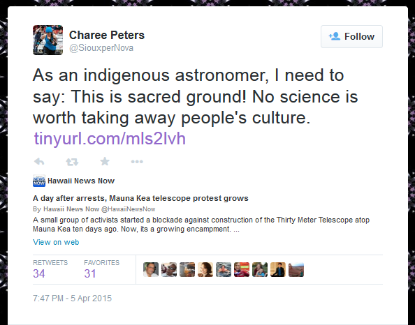 From within the astronomy/STEM community: Thoughts on racism towards Mauna Kea protecters and #decolonizeSTEM